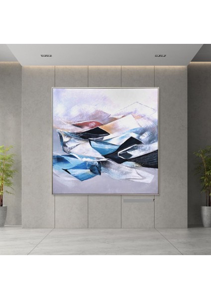 Soyut El Yapımı Yağlı Boya Tablo 95X95CM fiyatları