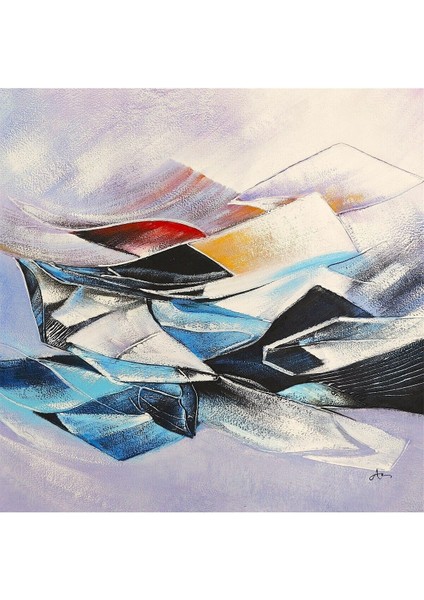 Soyut El Yapımı Yağlı Boya Tablo 95X95CM modelleri
