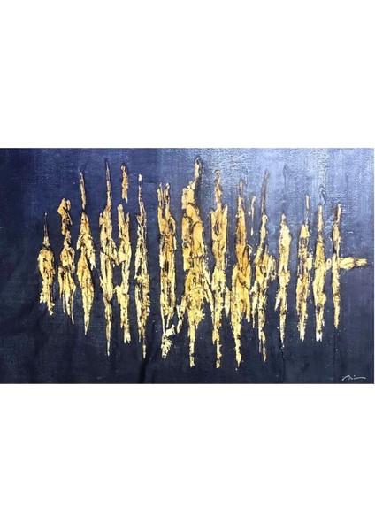 Kabartma Gold El Yapımı Yağlı Boya Tablo 108X75CM fiyatları