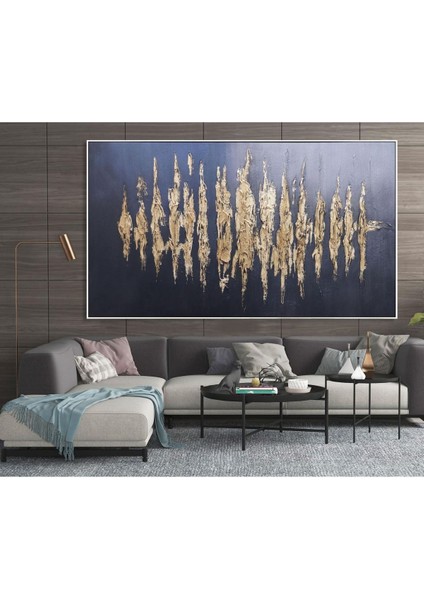 Kabartma Gold El Yapımı Yağlı Boya Tablo 108X75CM modelleri