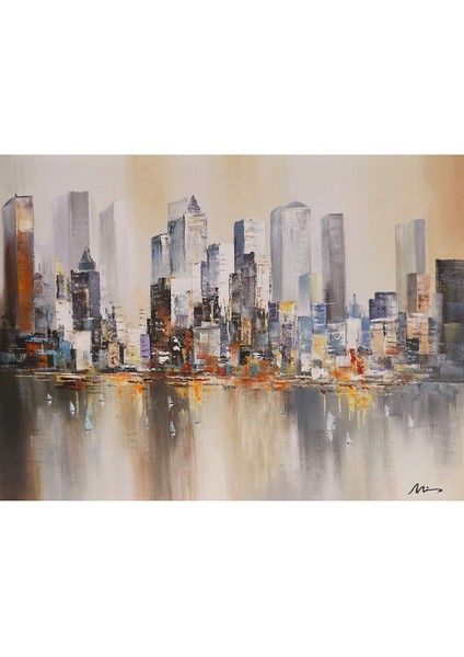 Soyut Büyük Boy El Yapımı Yağlı Boya Tablo 130X101CM fiyatları