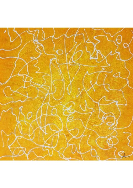 Soyut Büyük Boy El Yapımı Yağlı Boya Tablo 95X94CM fiyatları