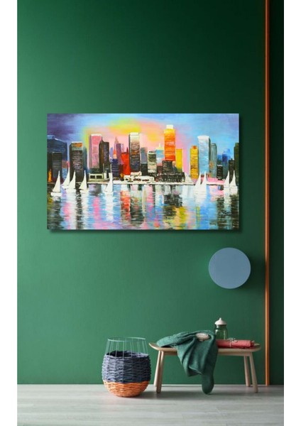 Yelken Büyük Boy El Yapımı Yağlı Boya Tablo 126 x 83 cm