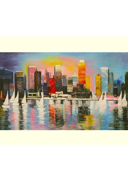 Yelken Büyük Boy El Yapımı Yağlı Boya Tablo 126 x 83 cm modelleri