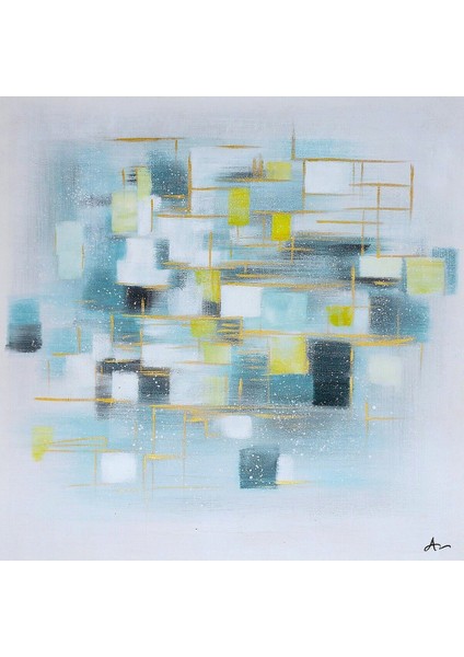 Soyut El Yapımı Yağlı Boya Tablo 76X76CM modelleri