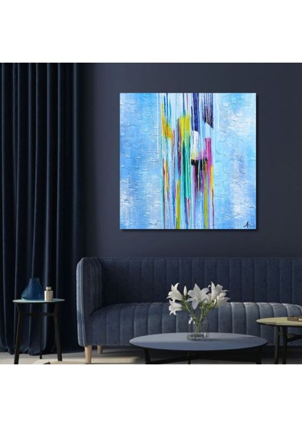 Dokulu Büyük Boy El Yapımı Yağlı Boya Tablo 133X132CM fiyatları