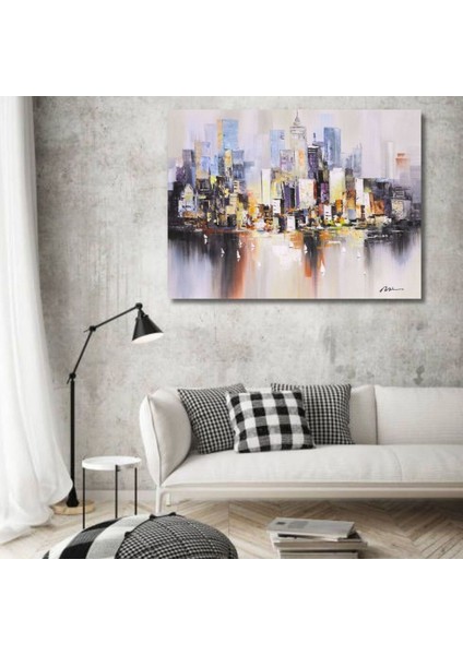 Deniz Soyut El Yapımı Yağlı Boya Tablo 115X90CM