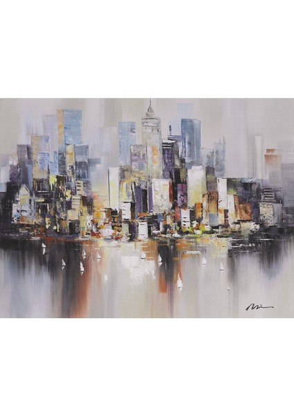 Deniz Soyut El Yapımı Yağlı Boya Tablo 115X90CM fiyatları