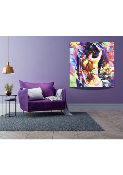 Figüre Soyut El Yapımı Yağlı Boya Tablo 85X86CM