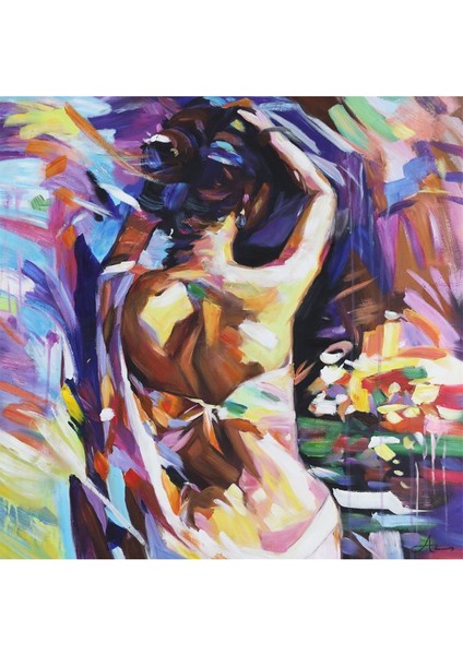 Figüre Soyut El Yapımı Yağlı Boya Tablo 85X86CM fiyatları