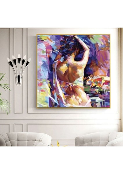 Figüre Soyut El Yapımı Yağlı Boya Tablo 85X86CM modelleri