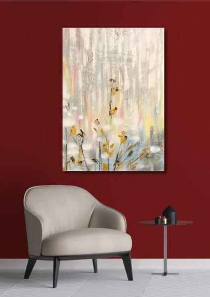 Çiçek Büyük Boy El Yapımı Yağlı Boya Tablo 85X115CM