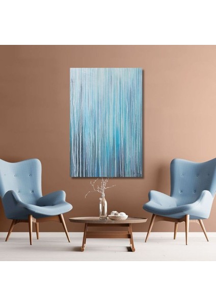 Soyut Büyük Boy El Yapımı Yağlı Boya Tablo 76 x 105 cm