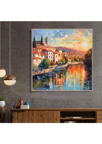 Manzara Doğa El Yapımı Yağlı Boya Tablo 76X75CM