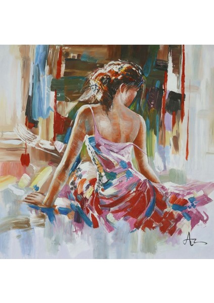 Figüre Soyut El Yapımı Yağlı Boya Tablo 95X94CM fiyatları