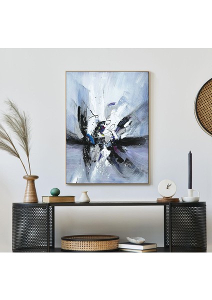 Soyut Büyük Boy El Yapımı Yağlı Boya Tablo 95 x 115 cm