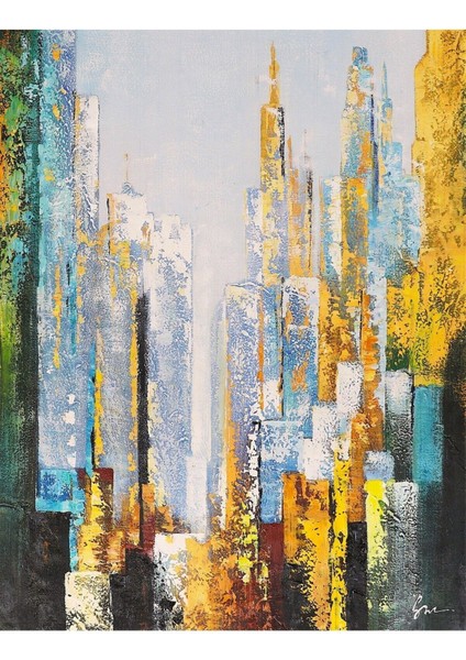 Şehir Gold El Yapımı Yağlı Boya Tablo 85X105CM modelleri