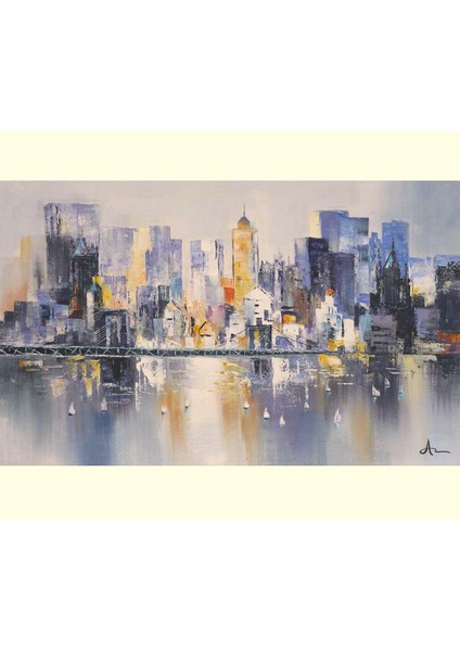 Binalar Büyük Boy El Yapımı Yağlı Boya Tablo 145X94CM fiyatları