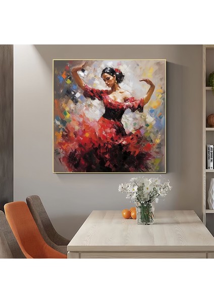 Flamenco Figüre El Yapımı Yağlı Boya Tablo 96X95CM fiyatları