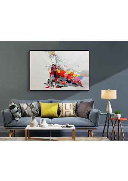 Figüre Popart El Yapımı Yağlı Boya Tablo 106X75CM