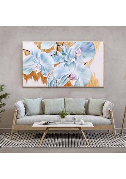 Çiçek Soyut El Yapımı Yağlı Boya Tablo 105X65CM