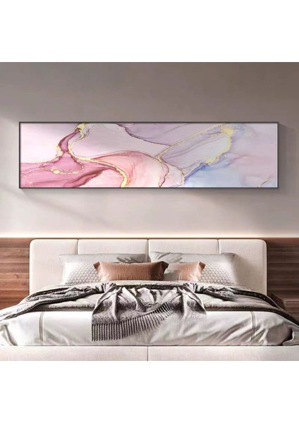 Yatak Odası Soyut El Yapımı Yağlı Boya Tablo 165X64CM