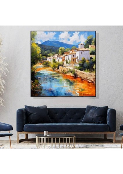 Manzara Doğa El Yapımı Yağlı Boya Tablo 76X75CM