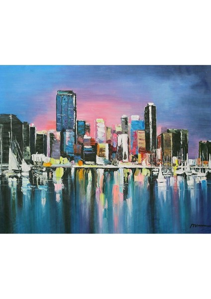 Yelken Soyut El Yapımı Yağlı Boya Tablo 115X96CM fiyatları