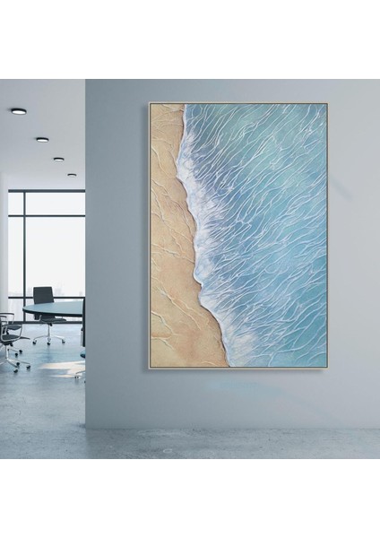 Deniz Büyük Boy El Yapımı Yağlı Boya Tablo 80X110CM