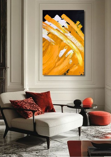 Dokulu Büyük Boy El Yapımı Yağlı Boya Tablo 94X140CM fiyatları