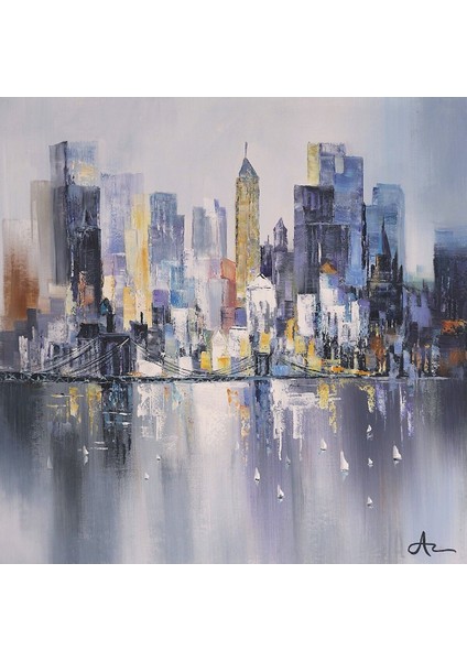 Deniz Modern El Yapımı Yağlı Boya Tablo 106X106CM fiyatları