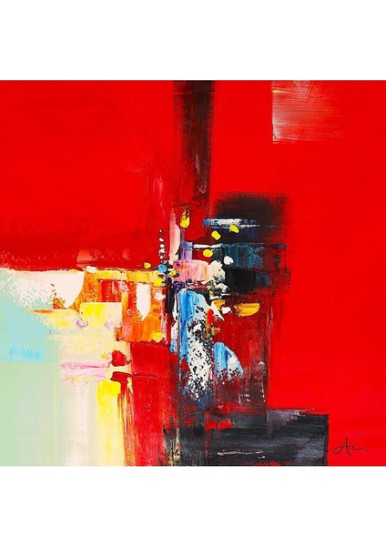 Soyut Büyük Boy El Yapımı Yağlı Boya Tablo 106X108CM modelleri