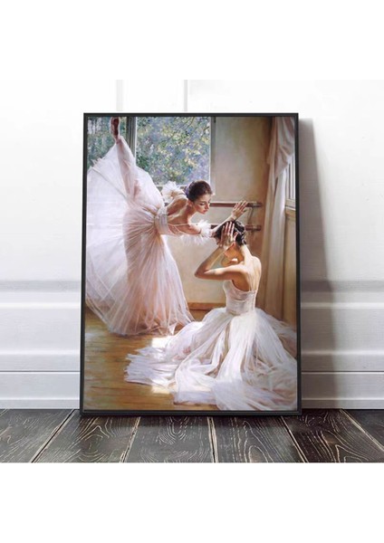 Balerin Figüre El Yapımı Yağlı Boya Tablo 87X101CM fiyatları