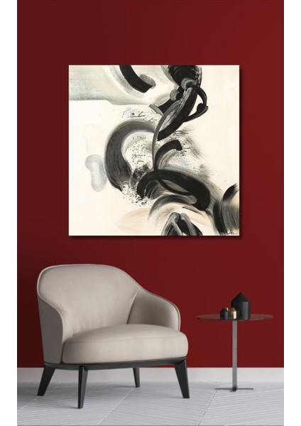 Soyut Büyük Boy El Yapımı Yağlı Boya Tablo 106X106CM