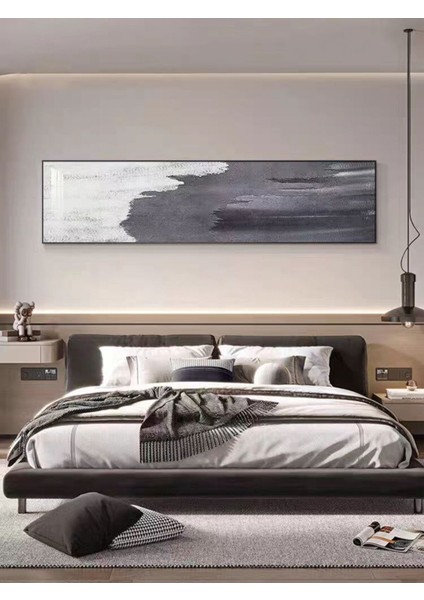 Soyut Büyük Boy El Yapımı Yağlı Boya Tablo 165X65CM