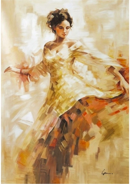 Dans Büyük Boy El Yapımı Yağlı Boya Tablo 85X115CM fiyatları