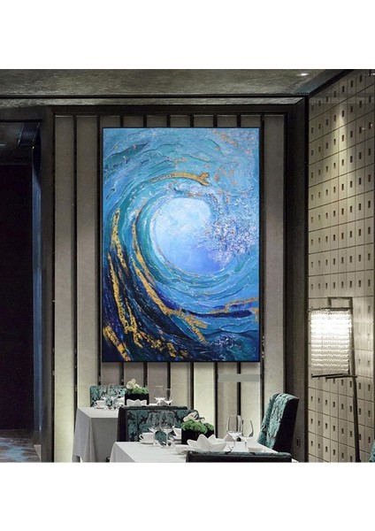 Kabartma Büyük Boy El Yapımı Yağlı Boya Tablo 106X119CM