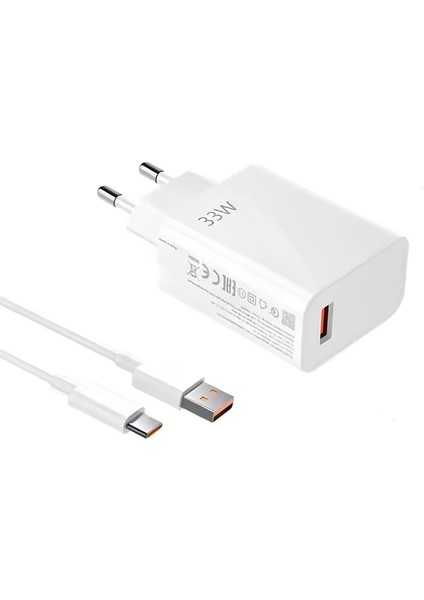 Poco X3 Pro X3 Nfc X5 5g Uyumlu 33W Süper Hızlı Şarj Aleti Seti Şarj Adaptörü ve USB To Type-C Kablo
