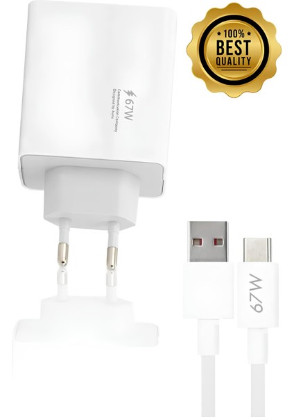 Meizu 20 / 20 Classic Uyumlu 67W Süper Hızlı Şarj Aleti Cihazı Seti