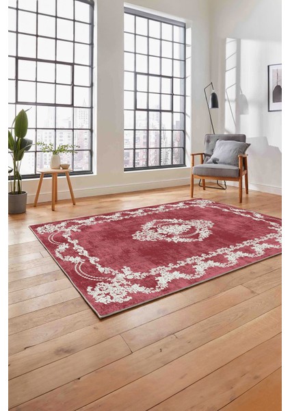 Baskılı Klasik Akrilik Model Yıkanabilir Kaymaz Yolluk Mutfak Salon Halısı, Klasik-33-Kırmızı, fiyatları