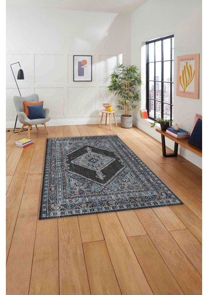 Klasik Ahlat Dijital Baskılı Yıkanabilir Kaymaz Yolluk Mutfak Salon Halısı, Klasik-65-Antrasit, modelleri