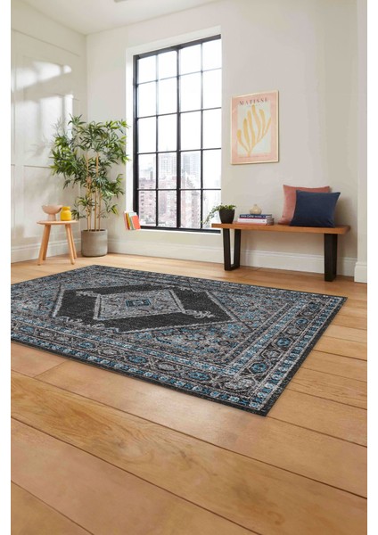 Klasik Ahlat Dijital Baskılı Yıkanabilir Kaymaz Yolluk Mutfak Salon Halısı, Klasik-65-Antrasit, fırsatları