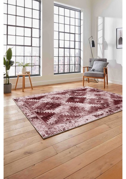 Klasik Kilim Desen Dijital Baskılı Yıkanabilir Kaymaz Yolluk Mutfak Salon Halısı, Klasik-76-Bordo, fiyatları