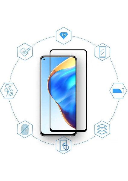 Mi 10T Pro 5g Ekran Koruyucu 5d Temperli Cam Koruma Siyah