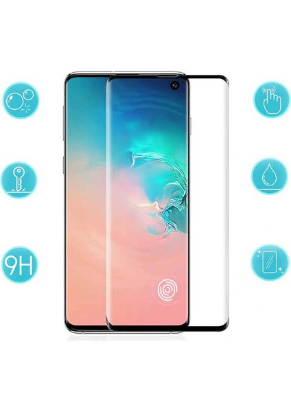 Galaxy S20 Ultra Ekran Koruyucu Kavisli Full Yapışkanlı Cam Ekran Koruyucu Siyah