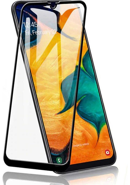 Galaxy M30S Ekran Koruyucu 5d Temperli Cam Koruma Siyah
