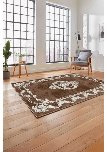 Baskılı Klasik Akrilik Model Yıkanabilir Kaymaz Yolluk Mutfak Salon Halısı, Klasik-33-Kahve, fiyatları