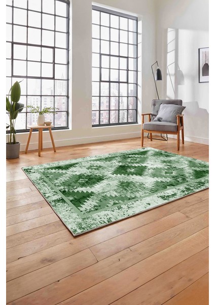 Klasik Kilim Desen Dijital Baskılı Yıkanabilir Kaymaz Yolluk Mutfak Salon Halısı, Klasik-76-Yeşil, fiyatları