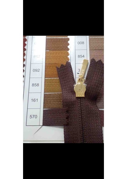 25 cm 1 Adet Dipli Ince Diş Plastik Ykk Fermuar Kahverengi fiyatları