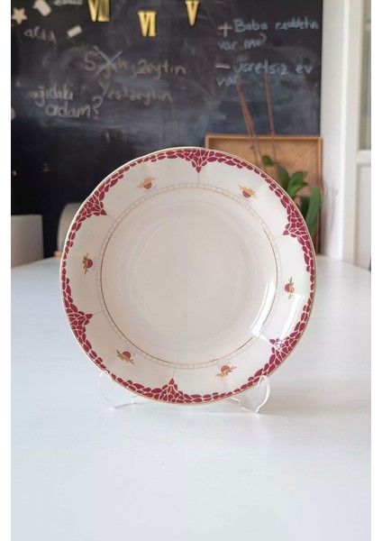 F. Bone China Ingiliz Porselen Pasta Tabağı